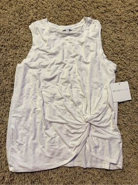 Beyond Yoga White Twist-Knot Tank Top